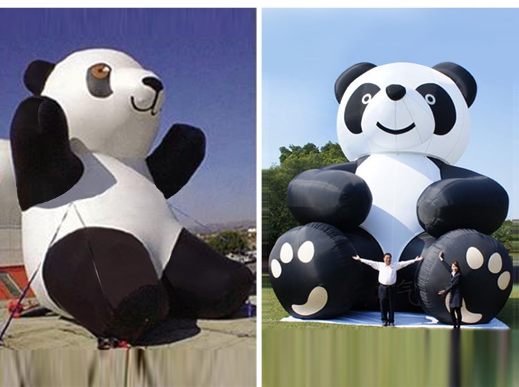 三亚充气熊猫展示